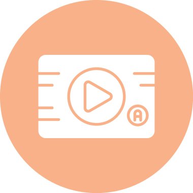 video simgesi, vektör illüstrasyonu