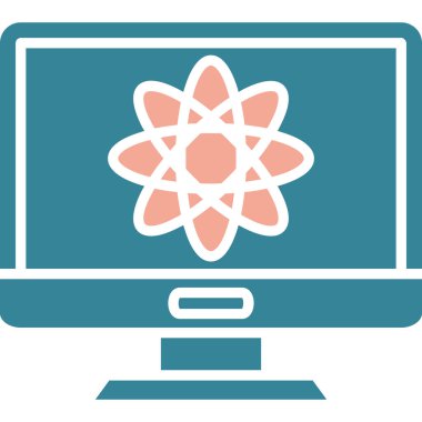 Dizüstü bilgisayar simgesi vektör çizimi