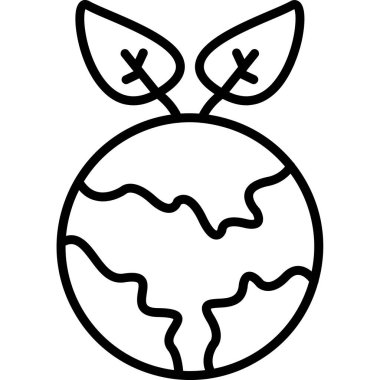 dünya simgesi vektör çizimi