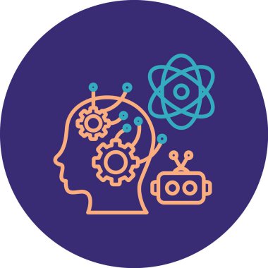 Beyin simgesinin vektör illüstrasyonu