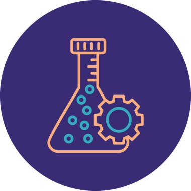 Bilim ve teknoloji ikonunun vektör illüstrasyonu