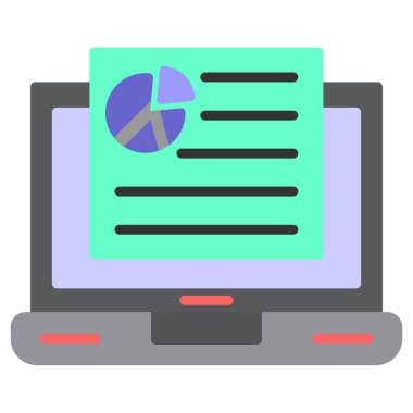 iş veri yönetimi simgesi düz biçimli