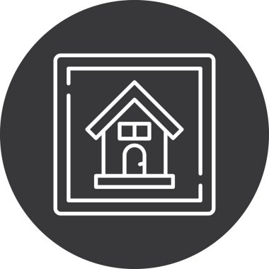 Moda Biçimli Ev Simgesi İzole Arkaplan