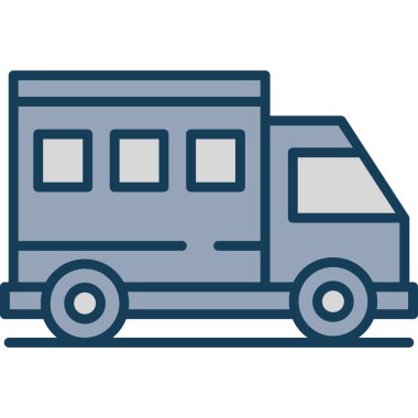 Otobüs. Web simgesi basit illüstrasyon