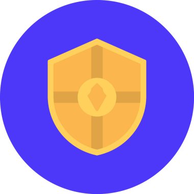 Kalkan. Web simgesi basit illüstrasyon