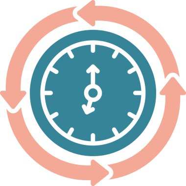 Saat simgesi vektör illüstrasyonu