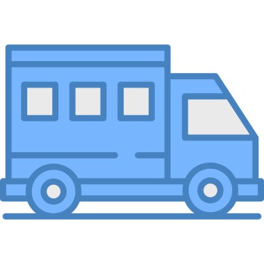 Otobüs. Web simgesi basit illüstrasyon