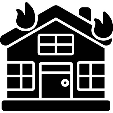 Ev yangını. Web simgesi