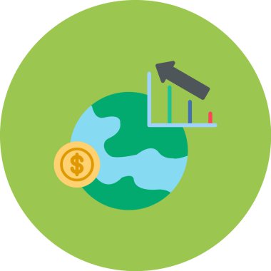 küresel ekonomi vektör illüstrasyonu