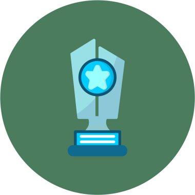 ödül kupası simgesi düz stil