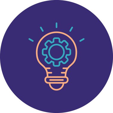 Bir ampul simgesinin vektör illüstrasyonu