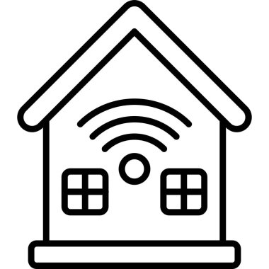 Kablosuz. Web simgesi basit illüstrasyon