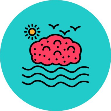 güzel ve parlak vektör çizgisi simgesi