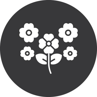 Çiçek ve doğa ikonunun vektör illüstrasyonu. Stok için bitki ve çiçek vektör simgesi koleksiyonu.