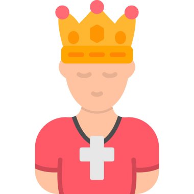 kraliyet taç simgesi, düz stil tasarımı