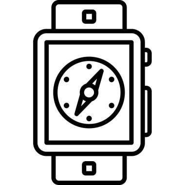 Akıllı saat ikonu. Beyaz arkaplanda izole edilmiş web tasarımı için Akıllı Saat vektör simgesi