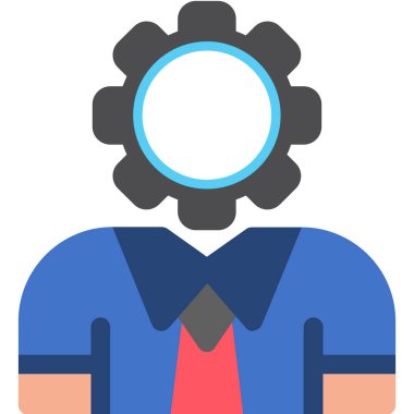 avatar iş adamı simgesi düz stilde