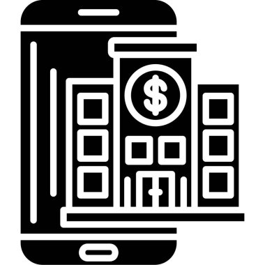 mobil banka simgesi, basit illüstrasyon