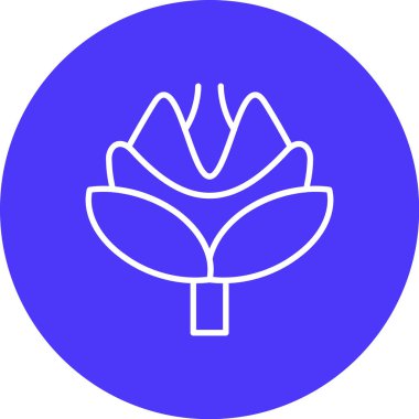 Bir çiçek simgesinin vektör illüstrasyonu