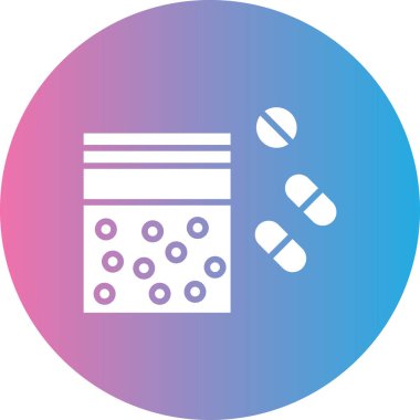 - Uyuşturucu. Web simgesi basit illüstrasyon