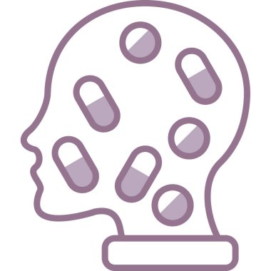 İlaç. Web simgesi basit illüstrasyon