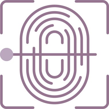 parmak izi ikonu vektör illüstrasyonu