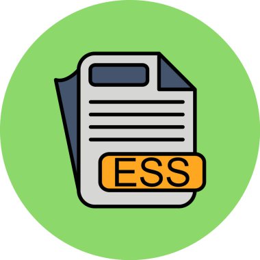 dosya biçimi simgesi, vektör illüstrasyonu