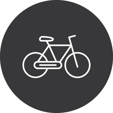 Bisiklet Vektörü Kabartma Simgesi Tasarımı