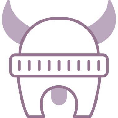 Viking miğferi, illüstrasyon, vektör, beyaz arka planda..