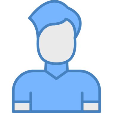 Adamım. Web simgesi basit illüstrasyon