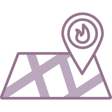 harita pin konum simgesi ana hat biçiminde