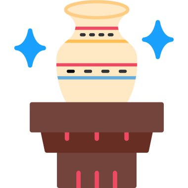 Bir karikatür kavanozu ve mumun vektör çizimi