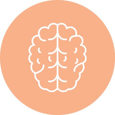 beyin modern simgesi, vektör illüstrasyonu