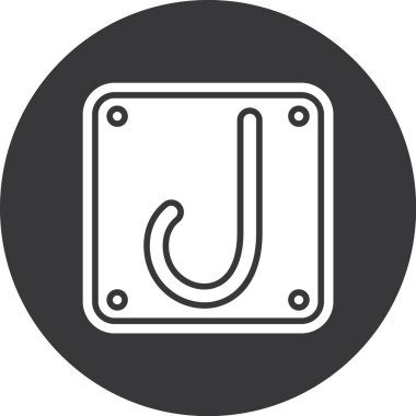 Balık kancası simgesinin vektör illüstrasyonu