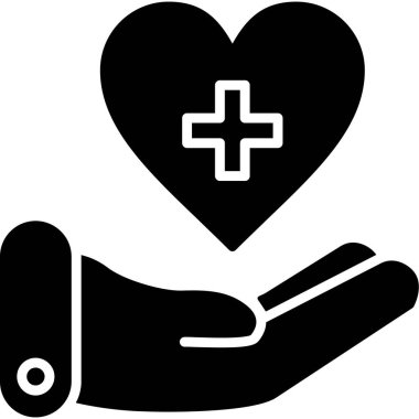 Katı bir şekilde çapraz el simgesi olan kalp