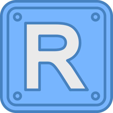 R harfi logo tasarım şablonu.