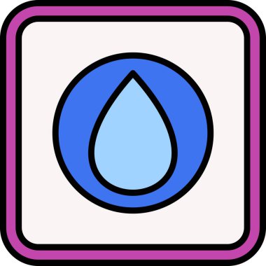 damla simgesi, vektör illüstrasyonu