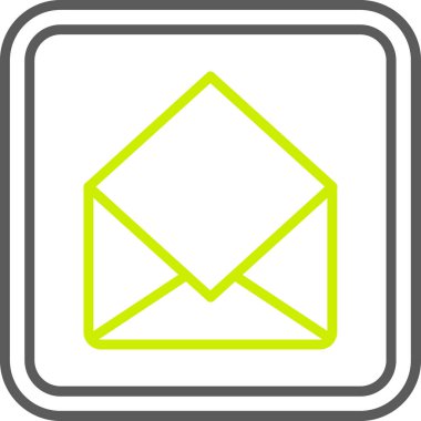 zarf harf vektör simgesi ince satır biçiminde