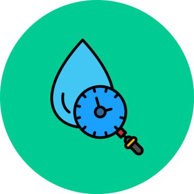 Bir saat simgesinin vektör illüstrasyonu