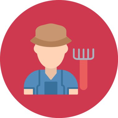 çiftçi ikonu vektör illüstrasyonu