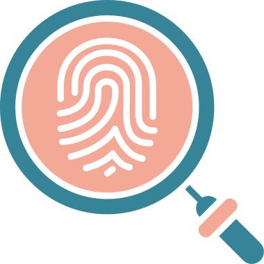 Parmak izi modern ikon vektör çizimi