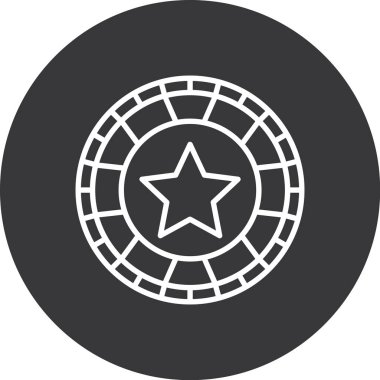 Bir yıldız simgesi, yıldız simgesinin vektör çizimi