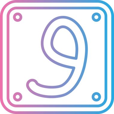 Ana hatları doldurulmuş sekiz numaralı simge