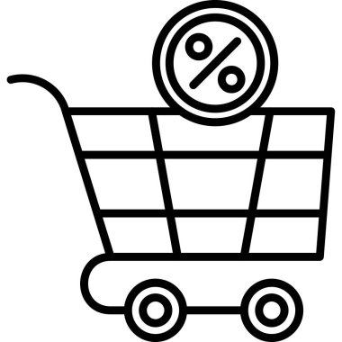 Alışveriş Arabası. Web simgesi basit tasarım