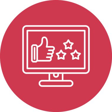 Başparmak yukarı. Web simgesi basit illüstrasyon