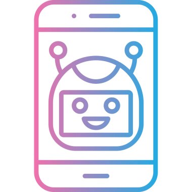 Mobil uygulama simgesinin vektör illüstrasyonu