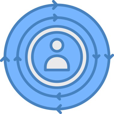 Hesap hesap kişisi simgesi - taslak biçimi