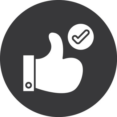 Tamam vektör simgesi. biçim düz sembol, gri renk, yuvarlak açılar, beyaz arkaplan