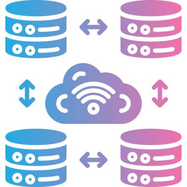 Bulut hesaplama. Basit tasarım. vektör illüstrasyonu