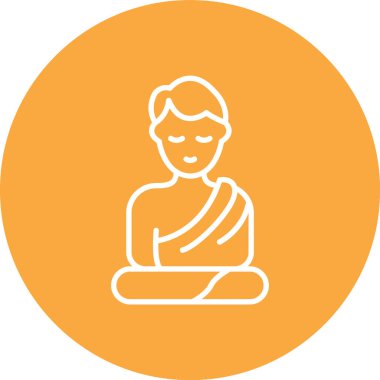 Lotus pozisyonundaki bir adamın vektör çizimi